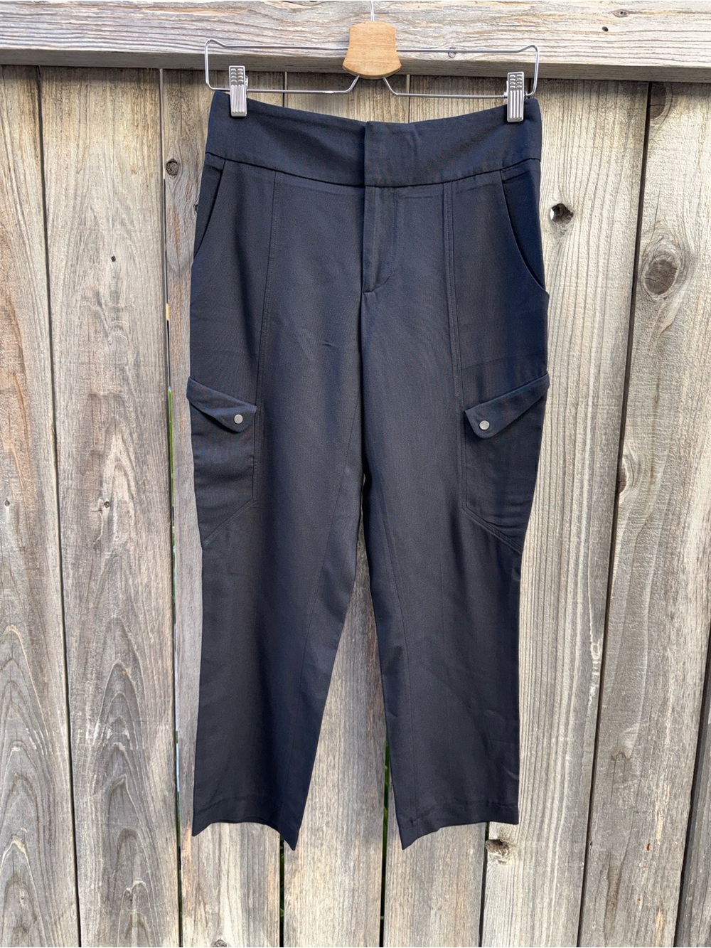 Helmut Lang Cropped Cargo Black Pants Size 2